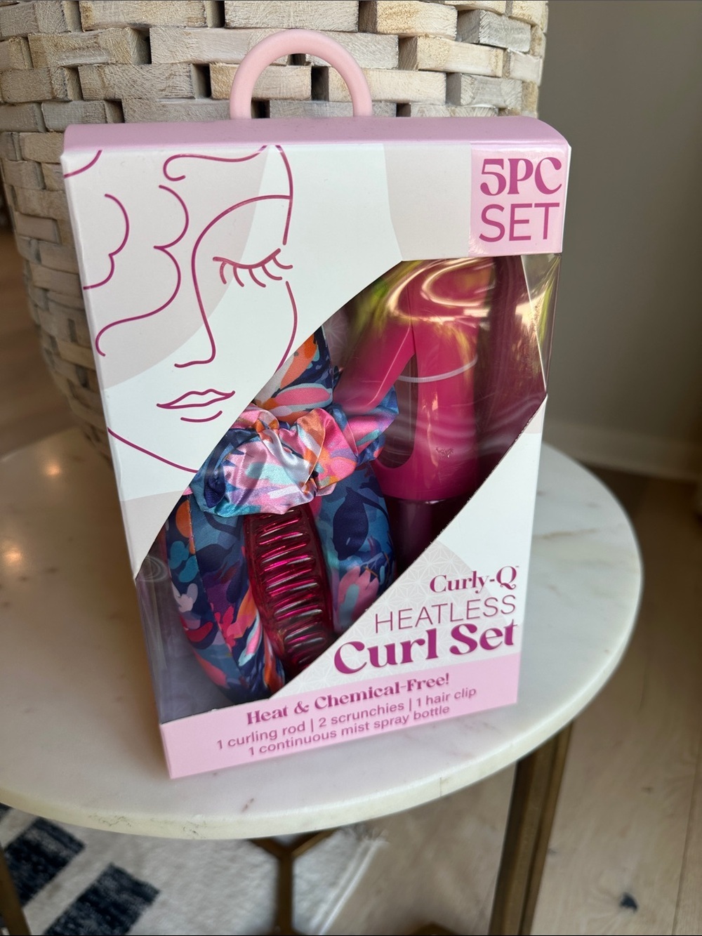 Curly-Q Heatless Curl Set - Pink & Multicolor
